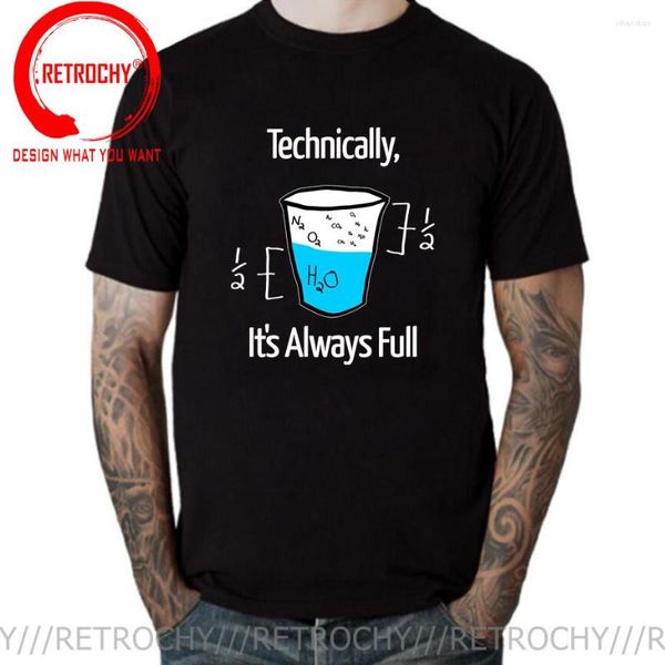 T-shirts pour hommes Drôle Science Humour Chemise Hommes Chimie Physique Math Professeur École Scientifique Geek Chimiste Physicien Tee Camisas