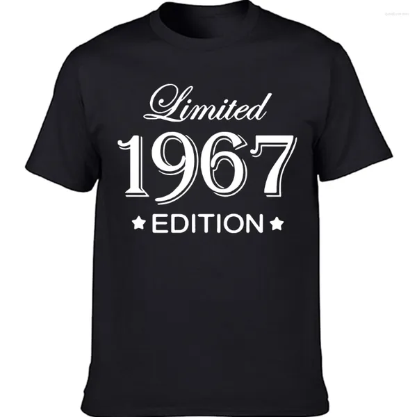 T-shirts pour hommes Style d'été drôle édition limitée 1967 hommes anniversaire à manches courtes col rond coton homme fabriqué en t-shirts hauts Tee