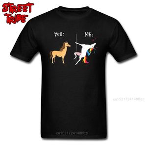 Hommes s T-shirts Drôle T-shirt Génial T-shirts Moi Licorne Vous Cheval T-shirt Hip Hop Pole Dancing Adulte En Gros Street Tops Tees 230411