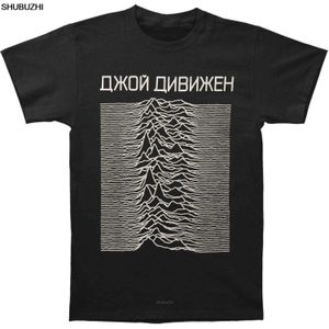 Camisetas para hombres camiseta divertida para hombres camiseta novedosa Joy Division Unknown Pleasures Cyrillic camiseta de algodón para hombres camisetas de mayor tamaño 4XL 5XL sbz814 AA230306