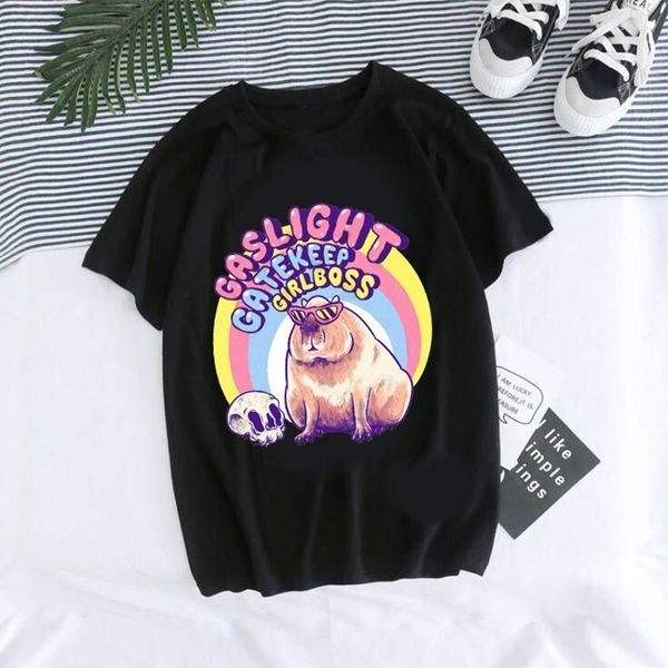 Camisetas divertidas para hombre, camisetas de capibara, camisetas para mujer, camiseta a la moda para niños, ropa para hombre Harajuku