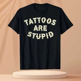 T-shirts masculins tatouages drôles sont des t-shirts PID Lettres d'humour imprimées Sarcasme cite graphique t tops nouveauté tatoueur artistique coton t240510