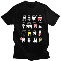 T-shirts pour hommes Funny Tooth Dentist Shirt Hommes Fashion Care T-shirt O-Cou À Manches Courtes Hygiéniste Dentaire Tee Vêtements Cadeau Casual Tops