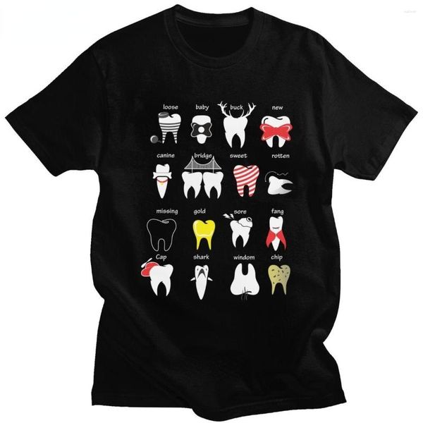 T-shirts pour hommes Funny Tooth Dentist Shirt Hommes Fashion Care T-shirt O-Cou À Manches Courtes Hygiéniste Dentaire Tee Vêtements Cadeau Casual Tops