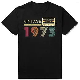 T-shirts masculins drôle vintage 1973 50e mari chemise Summer Style graphique streetwear streetwear courte manche cadeaux d'anniversaire t-shirt hommes