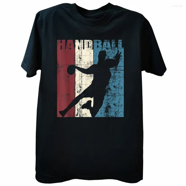 Camisetas para hombre, divertidas camisetas Vintage con estampado de jugador de balonmano, ropa informal de algodón, regalos de cumpleaños de manga corta, camiseta de estilo veraniego, ropa para hombre