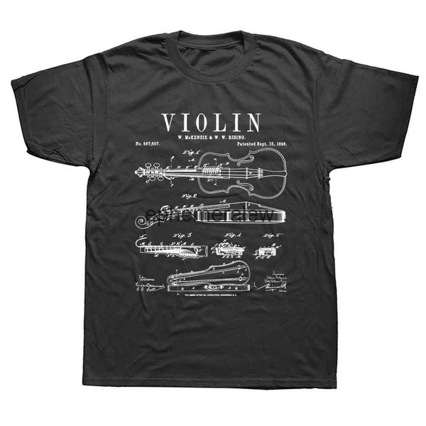 T-shirts masculins drôles violon anatomie t-shirts graphiques coton streetwear courte manche cadeaux d'anniversaire d'été violoniste musical t-shirt hommes h240407
