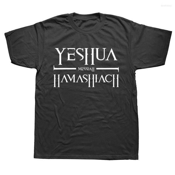 T-shirts pour hommes drôle Yeshua Messiah messianique graphique coton Streetwear à manches courtes cadeaux d'anniversaire jésus dieu prière T-shirt hommes