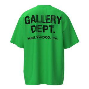 T-shirts pour hommes Galeries Depts Chemise Alphabet Imprimer Trendy Galler Dept Sweat à capuche Basic Casual Fashion Loose Gallery Department Tees Vert Blanc et Noir IPQY