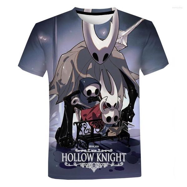 T-shirts pour hommes Jeu Hollow Knight 3D Imprimer Chemise Hommes Femmes Mode Casual Manches courtes Cool T-shirt Harajuku Streetwear surdimensionné