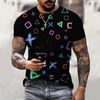 T-shirts pour hommes Jeu PS5 Logo T-shirt Mode Impression 3D Sport Mannen Harajuku Streetwear Hip Hop Cool Tops