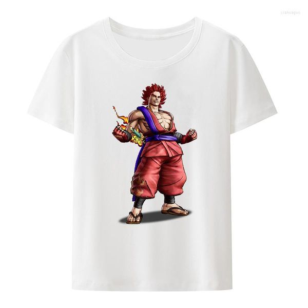 Camisetas para hombre juego Samurai Shodown personaje Kazama Kazuki camisetas de algodón estilo Anime ropa para hombre Y2k ropa Humor Cool