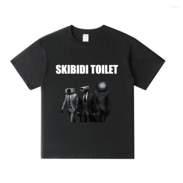 T-shirts pour hommes jeu Skibidi toilette chemise surdimensionnée femmes hommes esthétique Harajuku manches courtes coton drôle t-shirt graphique t-shirts Streetwear