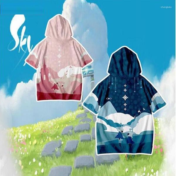 T-shirts pour hommes Jeu Sky Enfants de la lumière Cosplay Summer T-shirt à capuche à manches courtes Hommes Femmes T-shirts graphiques Casual Loose Pull Tops