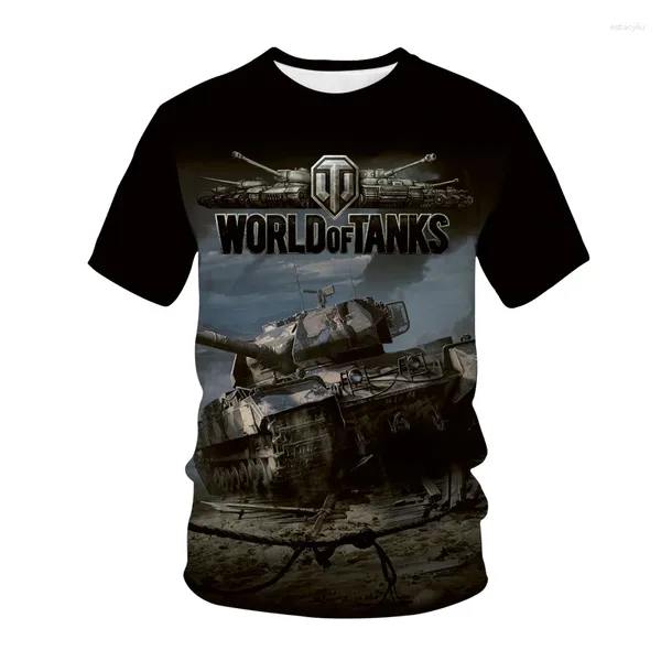 Camisetas para hombre Juego World Of Tanks Camisetas estampadas en 3D Hombres Mujeres Moda Streetwear Camisa de manga corta de gran tamaño Camisetas para niños Tops Ropa para hombre