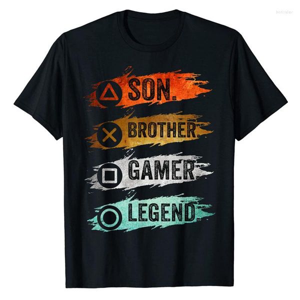 T-shirts pour hommes Cadeaux de jeu pour adolescents de 8 à 16 ans T-shirt Gamer Amoureux du jeu vidéo T-shirt graphique Tops Lettres Imprimé Streetwear