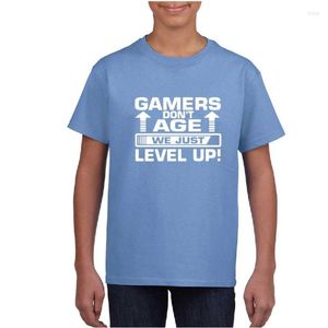 Camisetas para hombre, camiseta de verano para videojuegos para hombre, camiseta de algodón con contraste para Gamers Dont Age We Just Level Up, camisetas para ordenador, camiseta para hombre