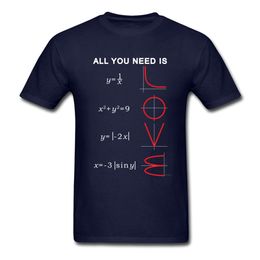 T-shirts masculins Géométrique Équation de l'algèbre Graphique Tshirts Vous avez besoin est de l'amour des sciences mathématiques Black Fashion Teeshirt Plus Size New T-shirt 210409 61