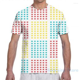 Herren-T-Shirts, geometrisches Quadrat, Herren-T-Shirt, Damen-All-Over-Print, modisches Mädchen-Shirt, Jungen-Oberteile, T-Shirts, Kurzarm-T-Shirts