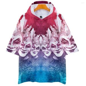 Camisetas para hombre DJ alemán Boris Brejcha ropa con estampado 3D verano Casual Cool camisetas mujeres/hombres Harajuku Tops con capucha manga corta