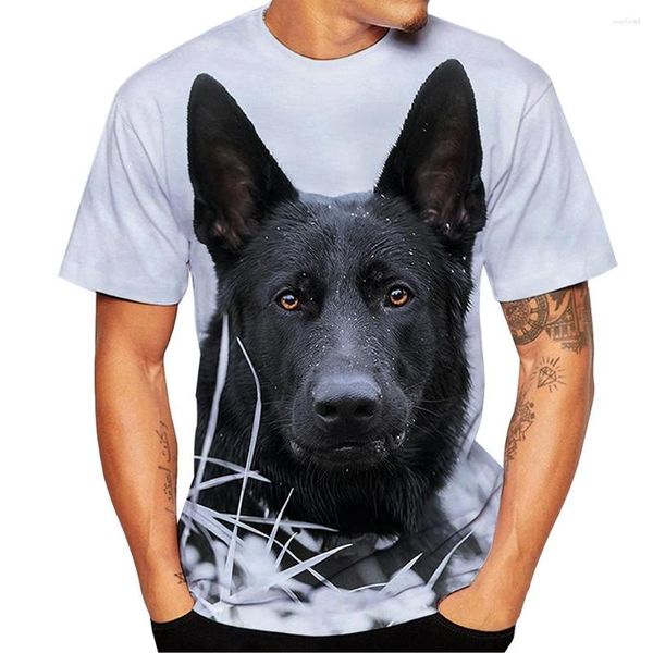 Camisetas para hombres Perro Pastor Alemán Rottweiler Camisetas Animal 3D Impreso Streetwear Hombres Mujeres Moda Camisa de gran tamaño Camisetas para niños Tops