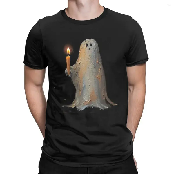 Camisetas para hombre, camisa de Halloween con cancelación de fantasma, camiseta informal de algodón con cuello redondo, ropa de manga corta con estampado con dibujo