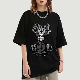 T-shirts pour hommes Ghost Swedish Heavy Metal Band T-shirt Hommes Femmes T-shirt surdimensionné à manches courtes Style gothique Rock Tshirt Summer Streetwear J230602