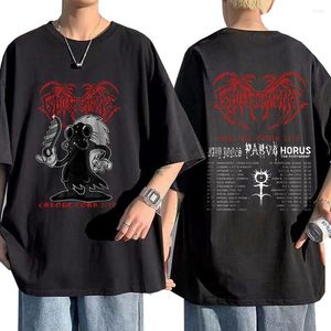 Heren T Shirts Ghostemane Europe Tour 2023 dubbelzijdige grafische print T-shirt mannen Harajuku shirt streetwear cool t-shirt hiphop top tee man