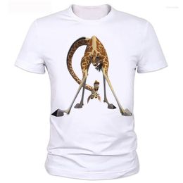 Heren t shirts giraf 3d shirt heren originaliteit zomer schattig goede kwaliteit merk tops dieren bedrukte t-shirts 93#