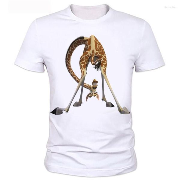 Camisetas de hombre jirafa 3D camisa hombres originalidad verano lindo buena calidad marca Tops Animal impreso camisetas 93 #