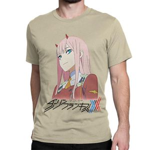 T-shirts pour hommes Girl Zero Two T-shirt Hommes Femmes Coton Casual Crewneck Darling In The Franxx Anime Manga Tees Tops à manches courtes pour hommes