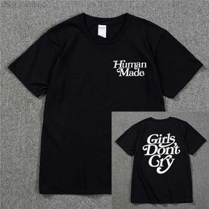 T-shirts pour hommes Filles Dont Cry Human Unisexe T-shirt Hommes Coton Meilleure Qualité Noir Blanc Lettre Impression Casual Hip Hop T-shirts Harajuku Tops t