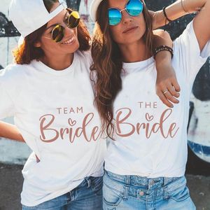 T-shirts pour hommes et filles, chemise de fiançailles, de mariage, de demoiselle d'honneur, équipe de mariée, hauts d'équipe, t-shirts d'enterrement de vie de jeune fille