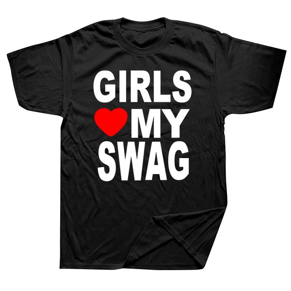 T-shirts pour hommes GIRLS LOVE MY SWAG Drôle Vintage Coton Été Hommes Nouveauté Streetwear T-Shirt Femmes Casual Streetwear EU Taille Top Tee 230608