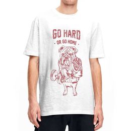 Les t-shirts masculins vont dur ou rentrent à la maison T-shirt British Bulldog Harajuku T-shirt à manches courtes Y2K Vintage T-shirt Coton Sum