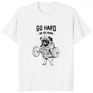 T-shirts pour hommes aller dur ou à la maison carlin vie hommes mode décontracté lâche haltérophilie Fitness GYM mâle t-shirt Streetwear Hipster t-shirts