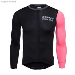 T-shirts pour hommes Go Rigo Go Long Seves Maillot de cyclisme 2022 Team Bicyc Cyclisme Ciclismo Printemps et automne Vêtements de protection solaire T231104