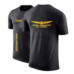 T-shirts masculins Goldwing GL1800 Print de moto T-shirt Summer Mens Fashionable Breathable Coton à manches courtes Coton Coton D240509