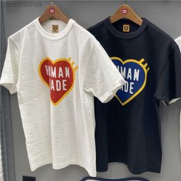 T-shirts masculins de bonne qualité 2022SS T-shirt de mode Human Men 1 1 Human Made Heart Face Femmes T-shirt Style Summer Tees
