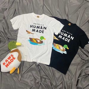 T-shirts pour hommes Bonne qualité 2022SS Human Made Fashion Shirts Hommes 1 1 Human Made Casual Duck Imprimer Surdimensionné Femmes T-shirt Tees Couple Vêtements