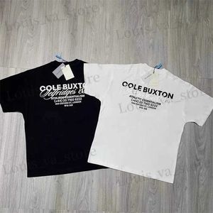 T-shirts voor heren van goede kwaliteit Cole Buxton Signature Patronen Fashion T-shirt Men CB Dames Paar losse t-shirt T T240408