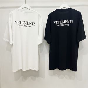 Heren T-shirts Goede kwaliteit Haute Couture Vetements Mode T-shirt Heren 1 1 Wit Vetements Dames Vintage T-shirt Oversized Tee VTM Korte mouw 230803