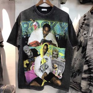 T-shirts pour hommes Bonne qualité Hip Hop Rocky T-shirt Hommes surdimensionnés Femmes Mode T-shirt Streetwear Tee Vêtements pour hommes