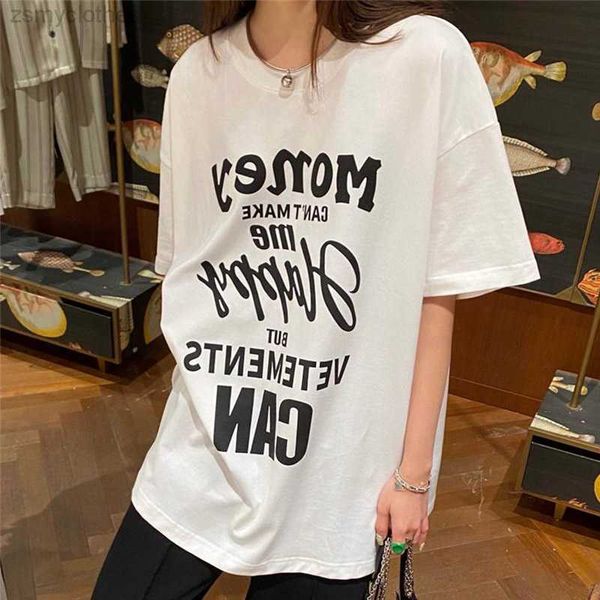 T-shirts pour hommes Bonne qualité L'argent ne peut pas me rendre heureux mais Vetements peut T-shirt Vetements Mode T-shirt Oversize Tee VTM Hommes Vêtements