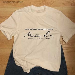 T-shirts hommes bonne qualité blanc Martine Rose mode T-shirt hommes 1 1 Martine Rose Signature femmes manches courtes meilleur vendeur hommes vêtements T240202