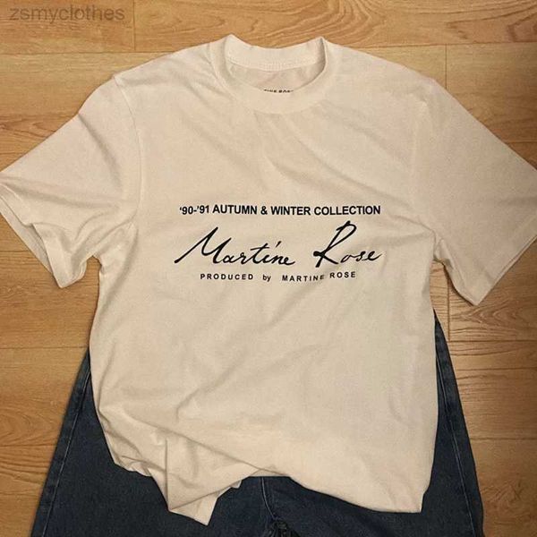 T-shirts pour hommes Bonne qualité Blanc Martine Rose Mode T-shirt Hommes Martine Rose Signature Femmes Manches courtes Best-seller Vêtements pour hommes