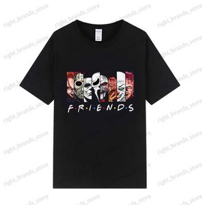 Camisetas para hombres Amigos góticos Horror T Shirt Mujeres Wicca Punk Ropa Cool Halloween Edgy Graphic Tee Grunge Devil Plus Tamaño Rock Men Tops T240122