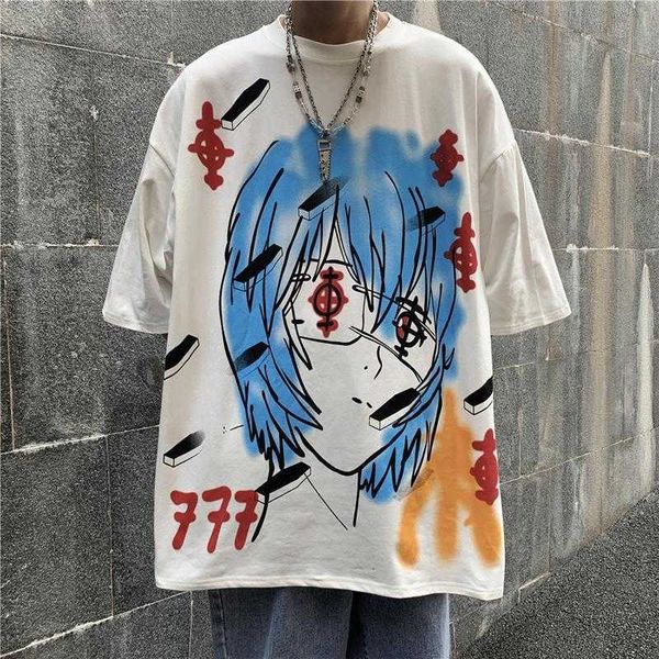 T-shirts pour hommes Graffiti Graphic Hommes Hip Hop Harajuku Tee Shirt Plus Size Blanc Y2k Oversize Tshirts Femmes Manches Courtes Adolescents Tops G221103