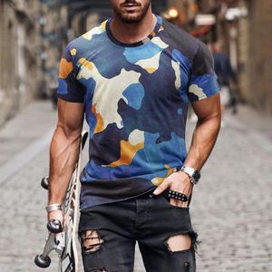 Heren t-shirts grafische t shirts mannen casual mode camouflage bedrukte ronde nek heren met lange mouwen lagen shirt spandex menmen's