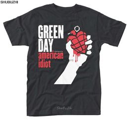 T-shirts pour hommes Green Day 'AMERICAN IDIOT ALBUM COVER' T-SHIRT - Nuevo y Oficial hommes coton t-shirts marque d'été t-shirt taille européenne sbz3330L2312.21